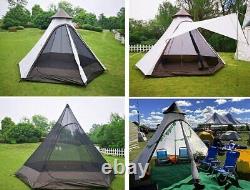 Large Double Layer Waterproof Family Indian Style Teepee Camping Tent Outdoor UK