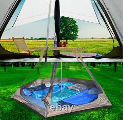 Large Double Layer Waterproof Family Indian Style Teepee Camping Tent Outdoor UK