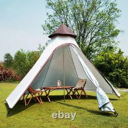 Large Double Layer Waterproof Family Indian Style Teepee Camping Tent Outdoor UK