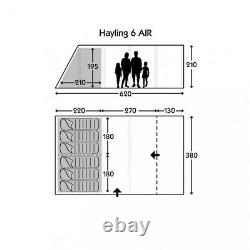 Large Family Air Tent & Starter Kit'Kampa Hayling 6 Air' 6 person Tent