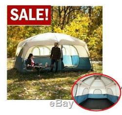 Large Family Camping Tent Window Height Air Bed All Season Big Storage 10 Person