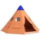 Large Family Party Camping Tent With Carrying Bag Outdoor 6-7 Person Gift Orange