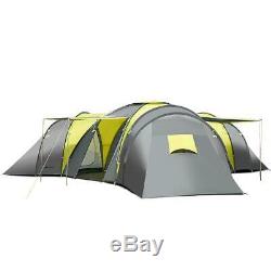 Large Family Premium Tent 9 Person 3 Bedroom Camping Outdoor Awning Waterproof