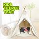 Large Kids Childrens Teepee Tipi Play Tent Wigwam Cotton+ Mat Camping Outdoor