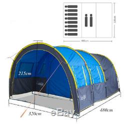 Large Outdoor Tunnel Tent Family Waterproof Outdoor Party 5-8 person use