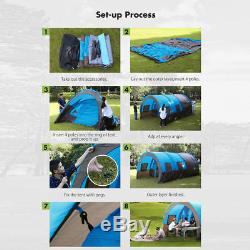 Large Outdoor Tunnel Tent Family Waterproof Outdoor Party 5-8 person use