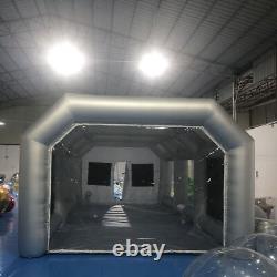 Large Portable Inflatable Car Spray Paint Booth Car Cover Garage Tent 2 Filter
