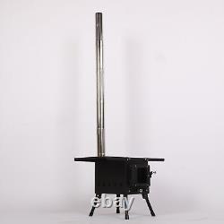 Large Portable Wood Burning Stove Camping Bell Tent Heating Cooking Stove