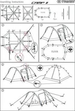 Large Tent 3-4-5 person Camp II Camp 2 igloo 2 entrances double layer Trimm UK