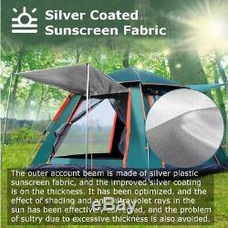 Large Tent Camping Outdoor One room 4-5 Person Family Outing Waterproof
