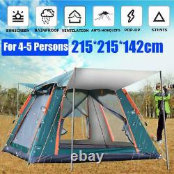 Large Tent Camping Outdoor One room 4-5 or 3-4 Person Family Outing Waterproof