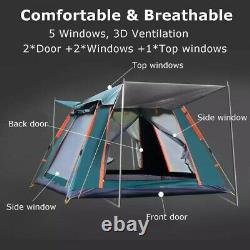 Large Tent Camping Outdoor One room 4-5 or 3-4 Person Family Outing Waterproof