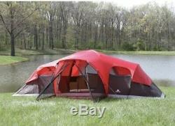 Large Tent Camping Outdoor Ozark Trail 3 Room 10 Person Family Outing Waterproof