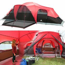 Large Tent Camping Outdoor Ozark Trail 3 Room 10 Person Waterproof