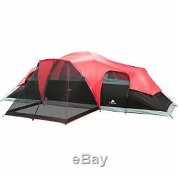 Large Tent Camping Outdoor Ozark Trail 3 Room 10 Person Waterproof