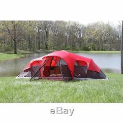 Large Tent Camping Outdoor Ozark Trail 3 Room 10 Person Waterproof