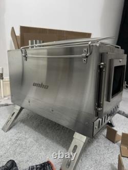 Large Tent Stove Portable Wood Burning Stove Stainless Steel for Camping Hunting