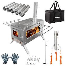 Large Tent Stove Wood Burning Stove for Tents Shelters and Camping Wilderness