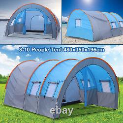 Large Tunnel Tent 8-10 Person Huge Family Tent House for Outdoor Camping Party