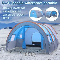Large Tunnel Tent 8-10 Person Huge Family Tent House for Outdoor Camping Party