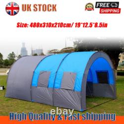 Large Tunnel Tent Huge Family Tent House Fit Outdoor Camping Party 8-10 Persons