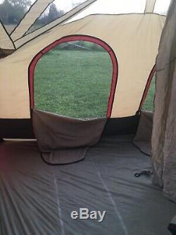 Large Used 15x15 Jeep Camping Tent 4 Room Vacation Home With Canvas Rolling Bag