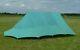 Large Vintage Green Canvas Ridge Tent 3m X 2m, Uk Scout Shop, With Extended Fly