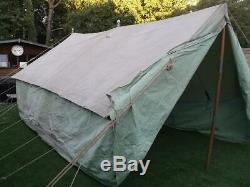 Large Vintage Scout Patrol Canvas Ridge Tent Glamping/Re-enactment/Film/Tv Prop
