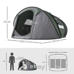 Large Waterproof Camping tent, Dome Pop-Up Tent with Windows Fit for 4-5 Familie