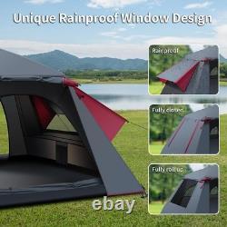 Large Waterproof Pop Up Dome Tent Automatic 3 Person Camping Tent 83in