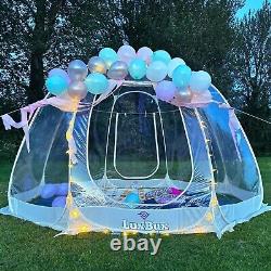 LuxBux Hexagon Bubble Tent garden sleepover party hot tub