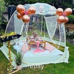 LuxBux Hexagon Bubble Tent garden sleepover party hot tub