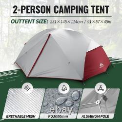 Luxurious Waterproof 2-Person Camping Tent with PU3000mm Coating for Adventure