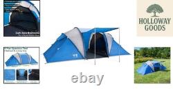 Luxury 4-Person Camping Tent with Living Space, 3000mm Waterproof Rating