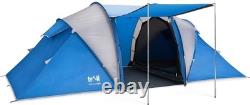 Luxury 4-Person Camping Tent with Living Space, 3000mm Waterproof Rating