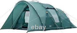 Luxury 6 Man Tunnel Tent Large Family with Living Area 2 Bedroom green