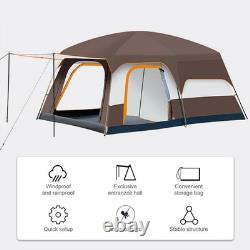 Luxury Camping Tent Waterproof Two-Bedroom Large Family Tent For 8-12 People