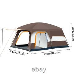 Luxury Camping Tent Waterproof Two-Bedroom Large Family Tent For 8-12 People
