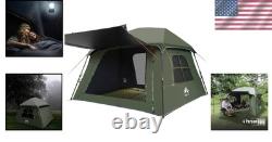 Luxury Family Pop-Up Tent 4-Person Capacity with Waterproof and Shade Features