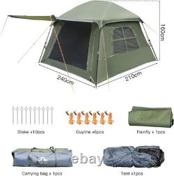 Luxury Family Pop-Up Tent 4-Person Capacity with Waterproof and Shade Features