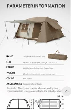 Luxury Glamping Tent Two Bedroom Family Camping House Outdoor 13m² 5-8 Person