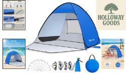 Luxury Pop Up Beach Tent for Family Use Portable & UPF 50+ UV Protection