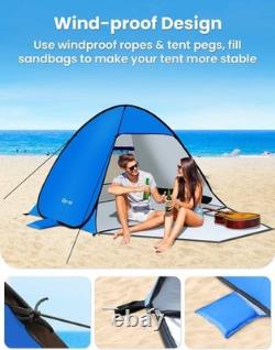 Luxury Pop Up Beach Tent for Family Use Portable & UPF 50+ UV Protection