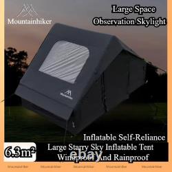 MOUNTAINHIKER 6.3? Large Starry Sky Inflatable Tent Black Observation Skylight
