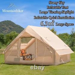 MOUNTAINHIKER 6.3? Large Starry Sky Inflatable Tent Black Observation Skylight