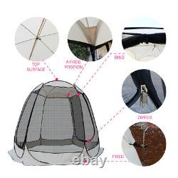 Mesh Tent Bug Screen Popup Dome Camping Enclosure Zipper Door Sun shade 10'x10