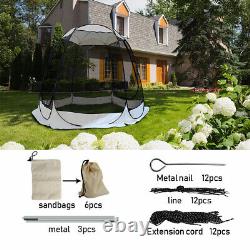 Mesh Tent Bug Screen Popup Dome Camping Enclosure Zipper Door Sun shade 10'x10