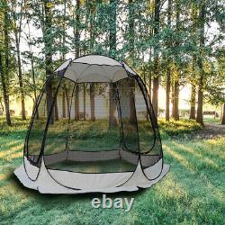 Mesh Tent Bug Screen Popup Dome Camping Enclosure Zipper Door Sun shade 10'x10