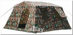Military Army Outdoor Large BaseCamp Tent Shelter 6 Person Woodland Brand New