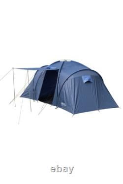 Mountain Warehouse Holiday 4 Person Dome Tent Large Sturdy for Camping Hiking